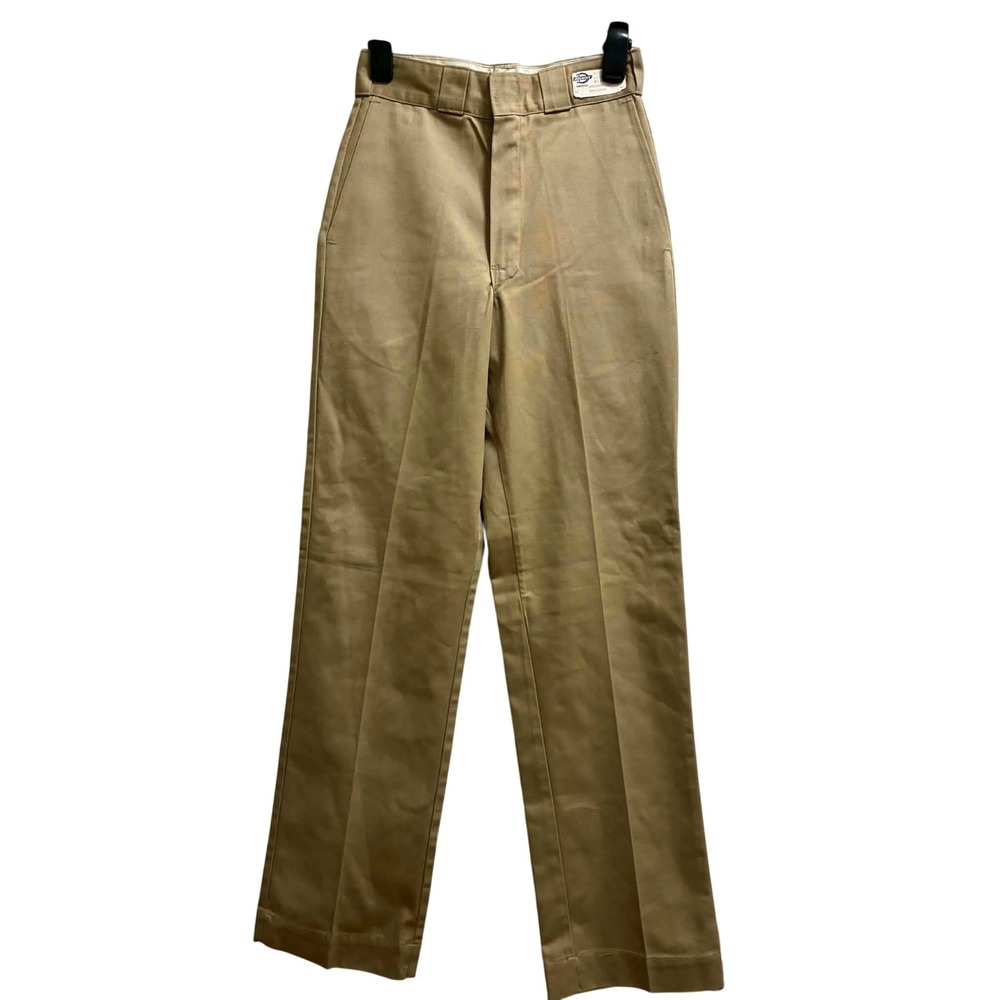 Dickies 874 Work Pants Mens 28x34 Khaki Good Vintage Made in USA‎ W874A Twill